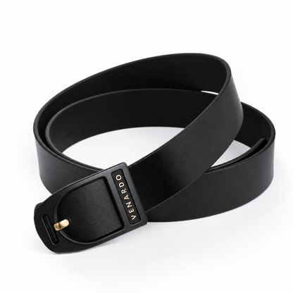 Blackline Elite Black Genuine Leather Belt