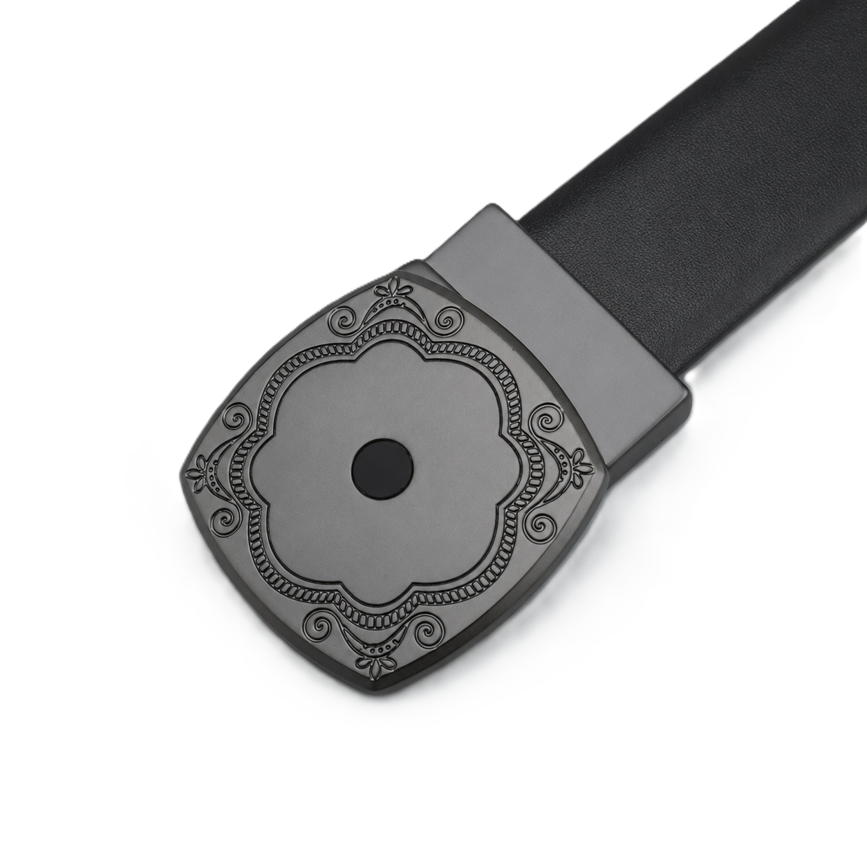 Slate royale Black Genuine Leather Belt