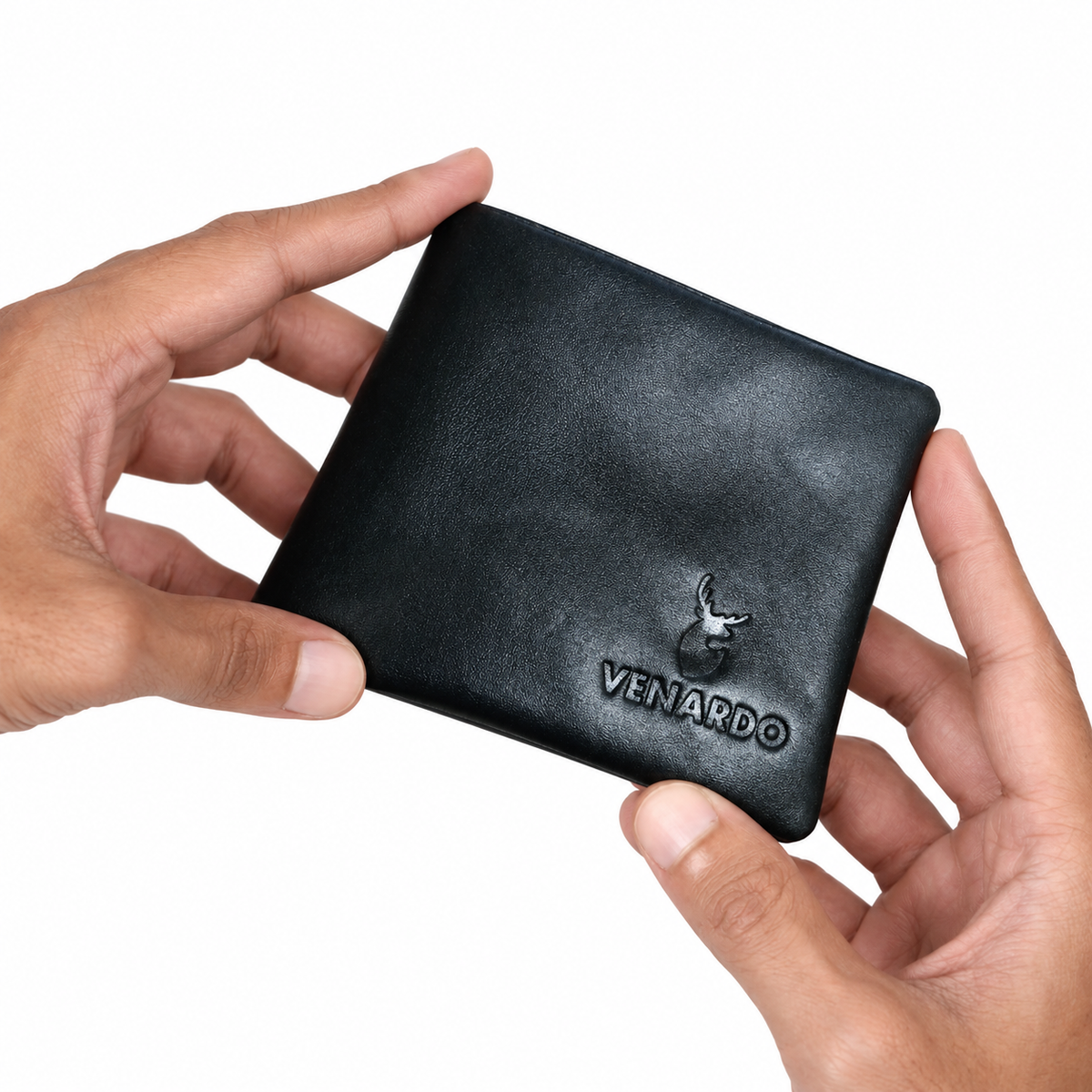 The Heriage Bi-Fold Pattern Men's Leather black  Wallet