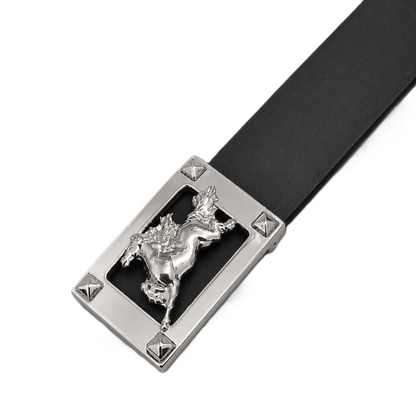 Siverline Black Genuine Leather Belt