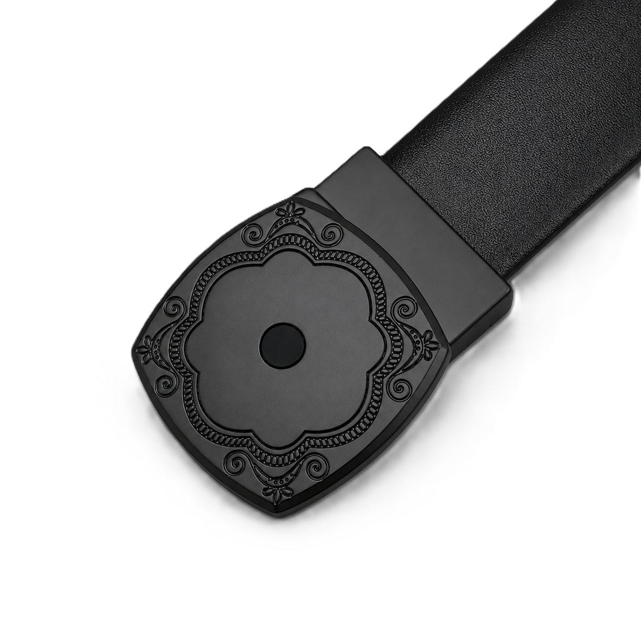 Majestic noir Black Genuine Leather Belt