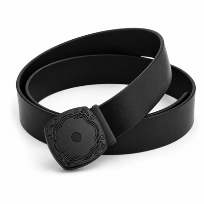 Majestic noir Black Genuine Leather Belt