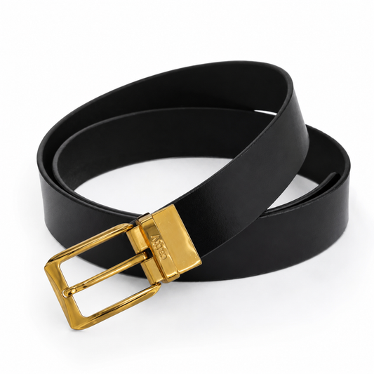 Aven Black Genuine Leather Belt