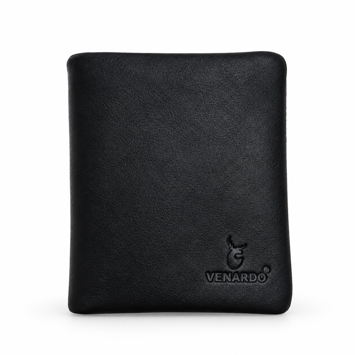 The Vintage Bi-Fold Pattern Men's Leather black Wallet