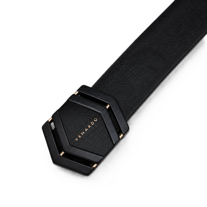Black Emperor Black Genuine Leather Belt