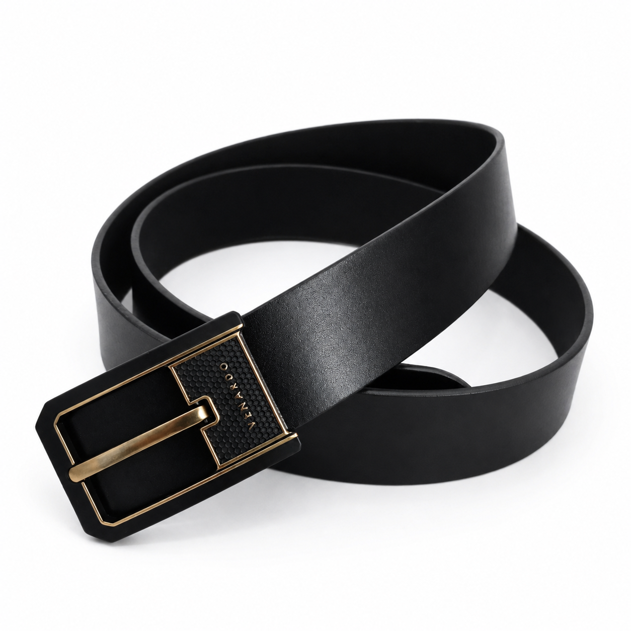 Elaro Black Genuine Leather Belt
