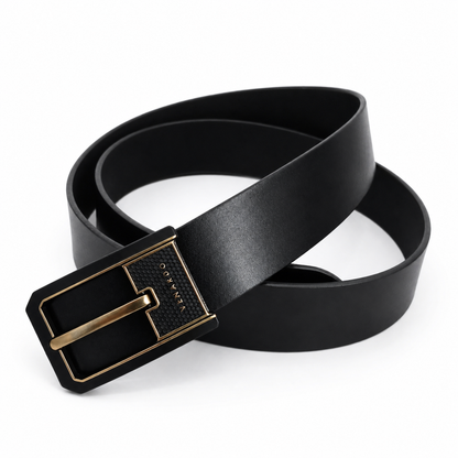 Elaro Black Genuine Leather Belt