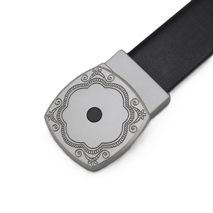 Regal luxe Black Genuine Leather Belt
