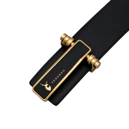 Luxor edge Black Genuine Leather Belt