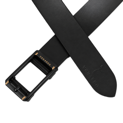 SOFGEAR BLACK LEATHER AUTOLOCK NO HOLE BELT