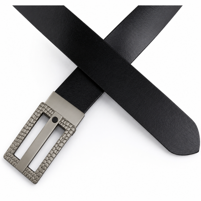 Luxora Black Genuine Leather Belt