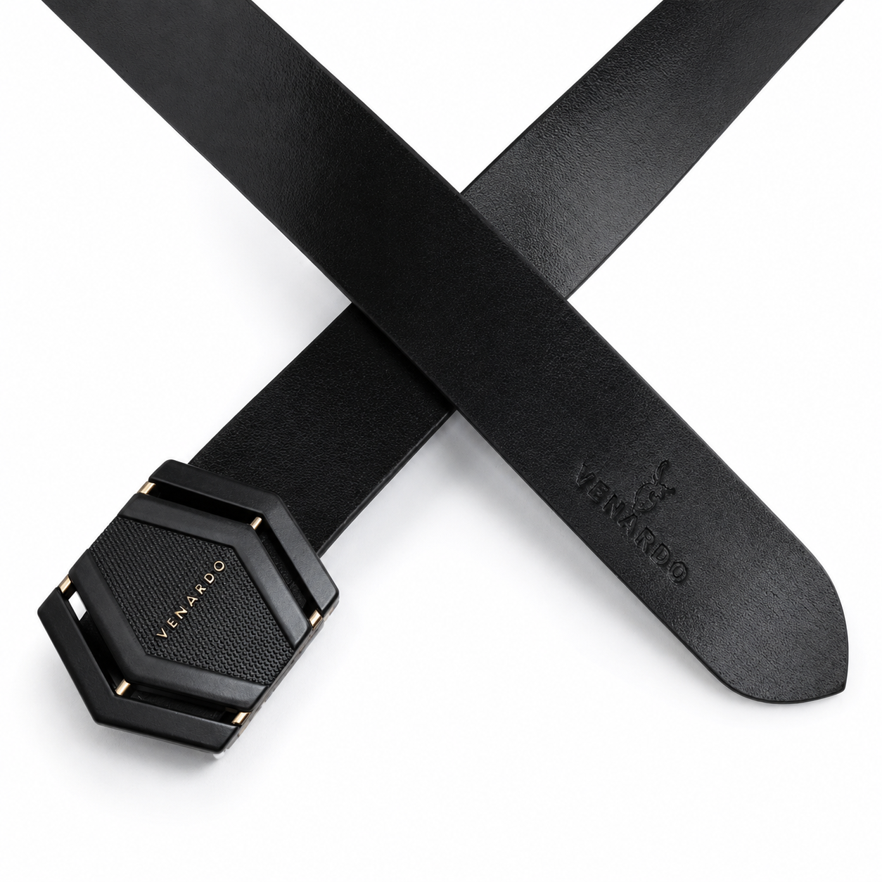 Black Emperor Black Genuine Leather Belt