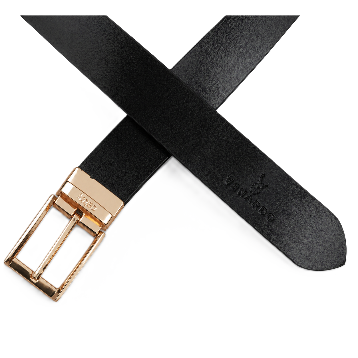 Veltro Black Genuine Leather Belt