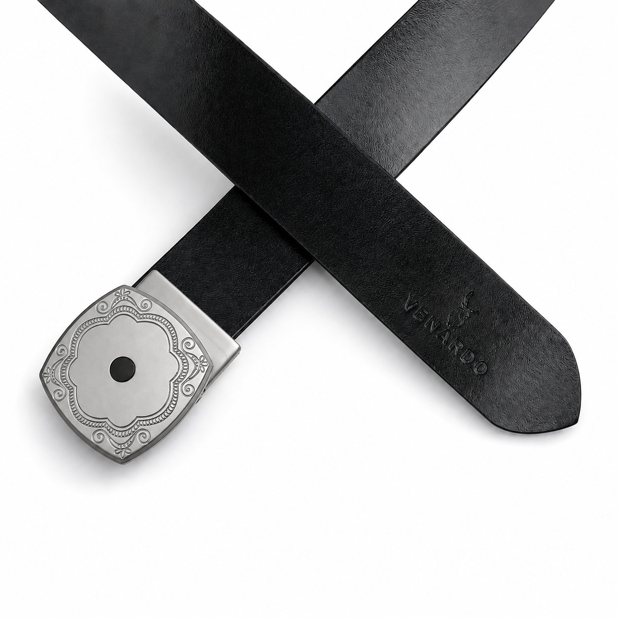 Regal luxe Black Genuine Leather Belt