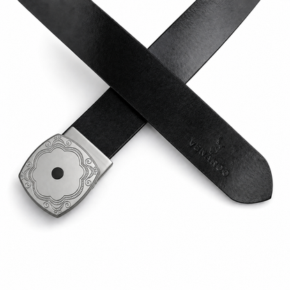 Regal luxe Black Genuine Leather Belt