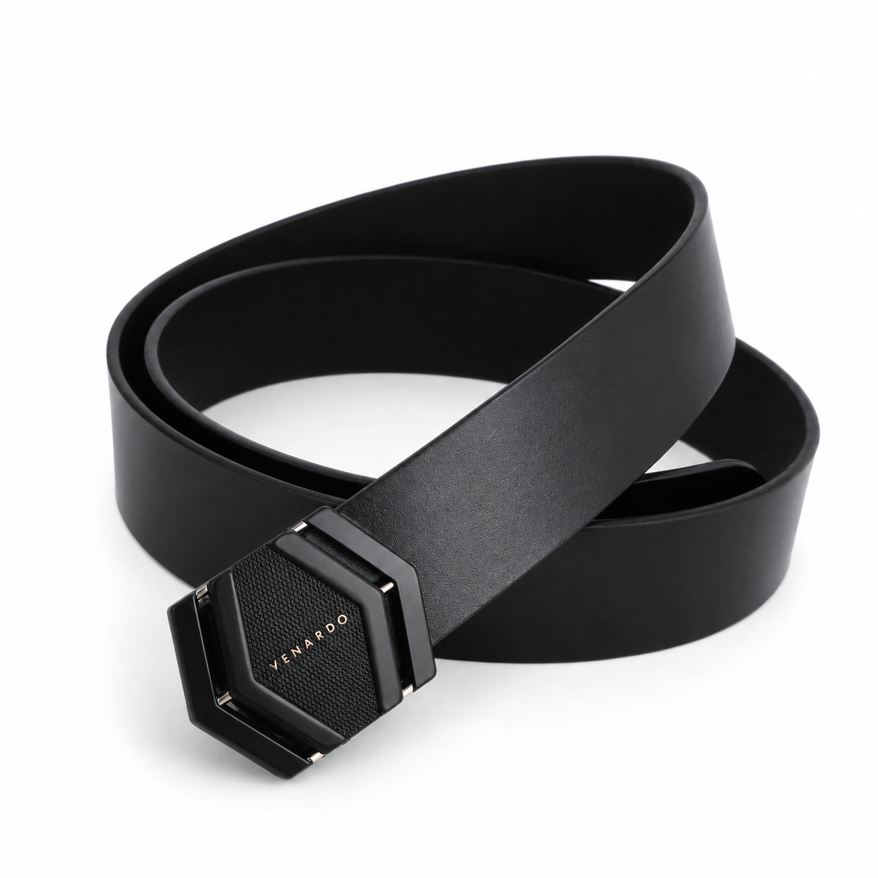 Black Emperor Black Genuine Leather Belt