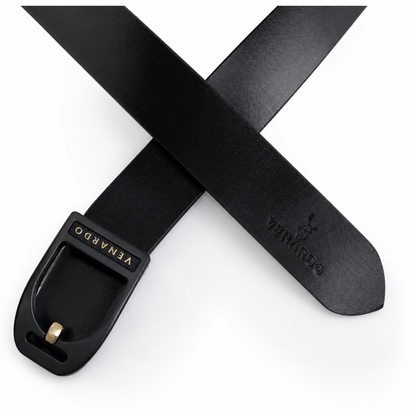 Blackline Elite Black Genuine Leather Belt