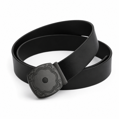 Slate royale Black Genuine Leather Belt
