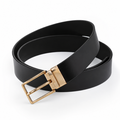calvin Black Genuine Leather Belt