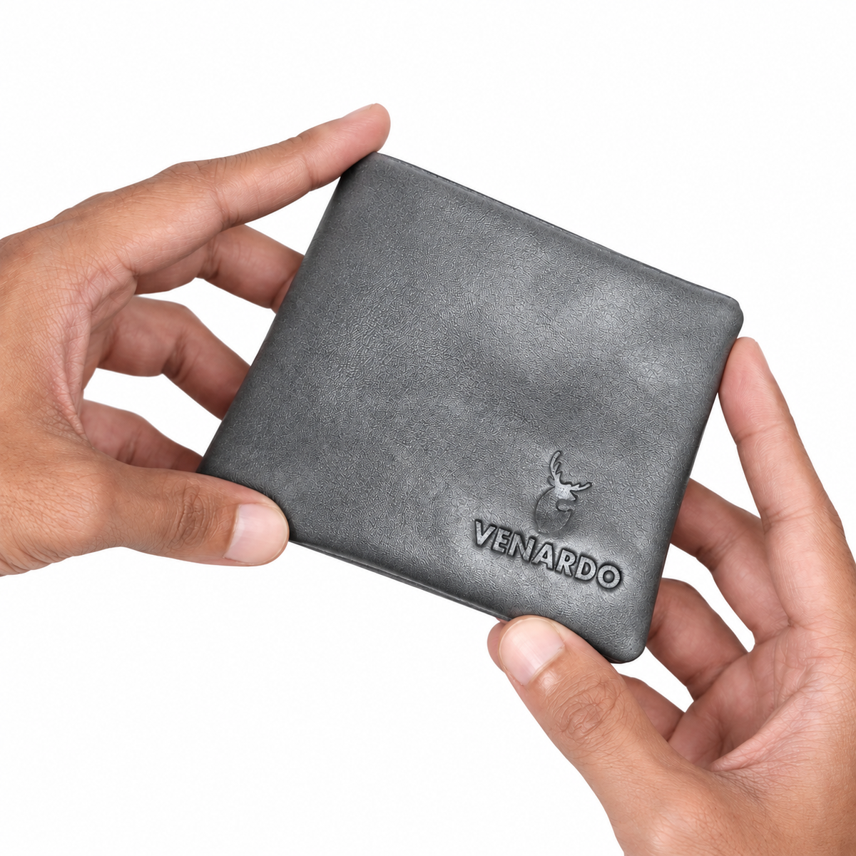 The Heritage Bi-Fold Pattern Men's Leather grey Wallet