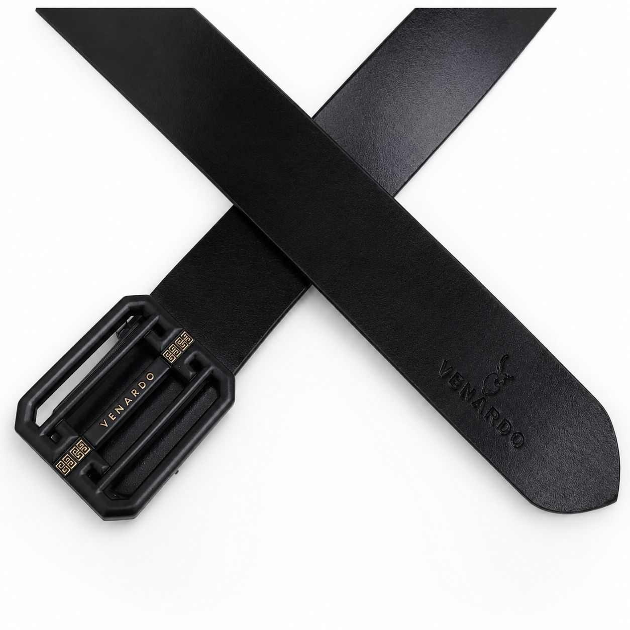 Apex Black Genuine Leather Belt